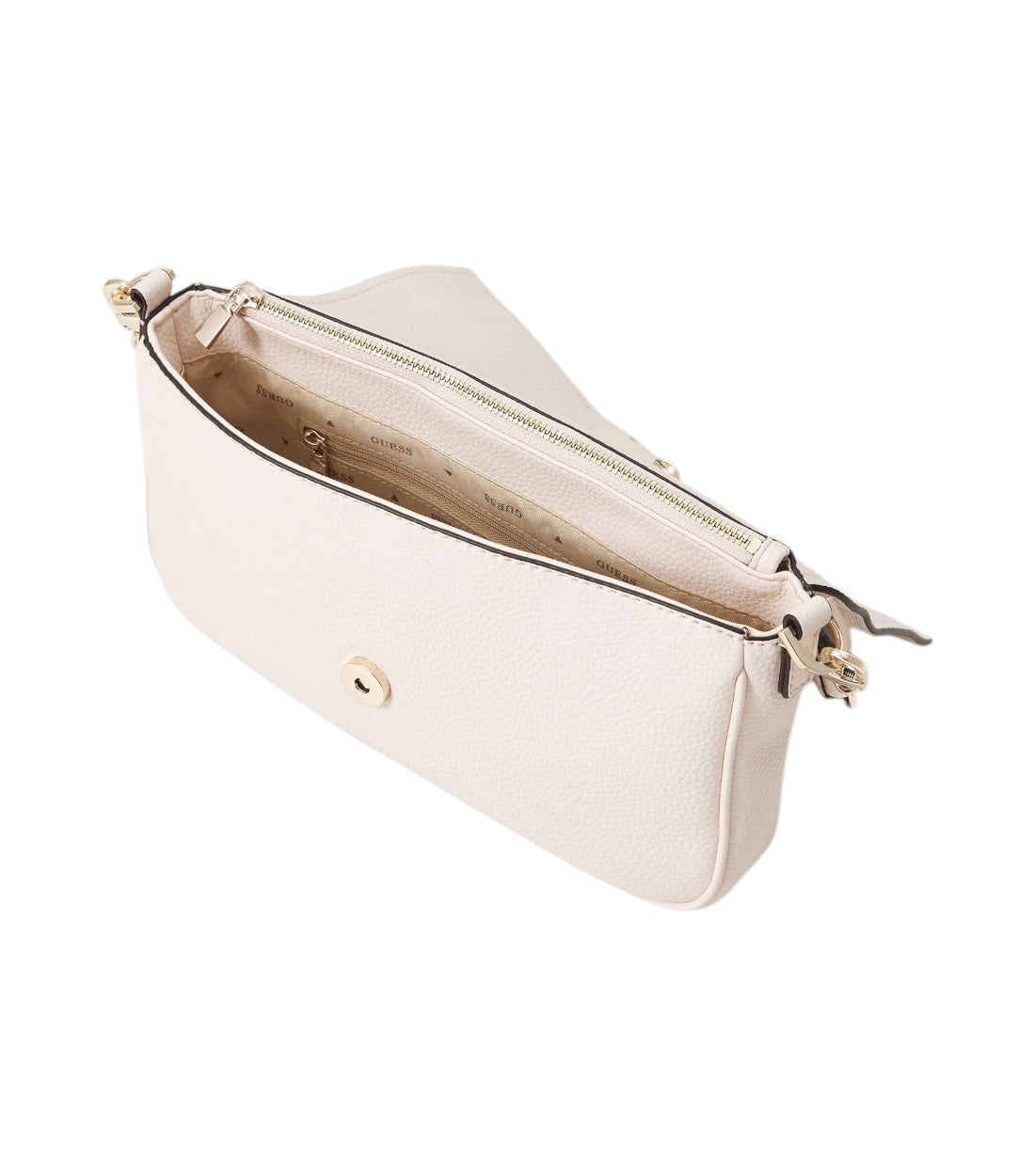 White circe flap shoulder bag