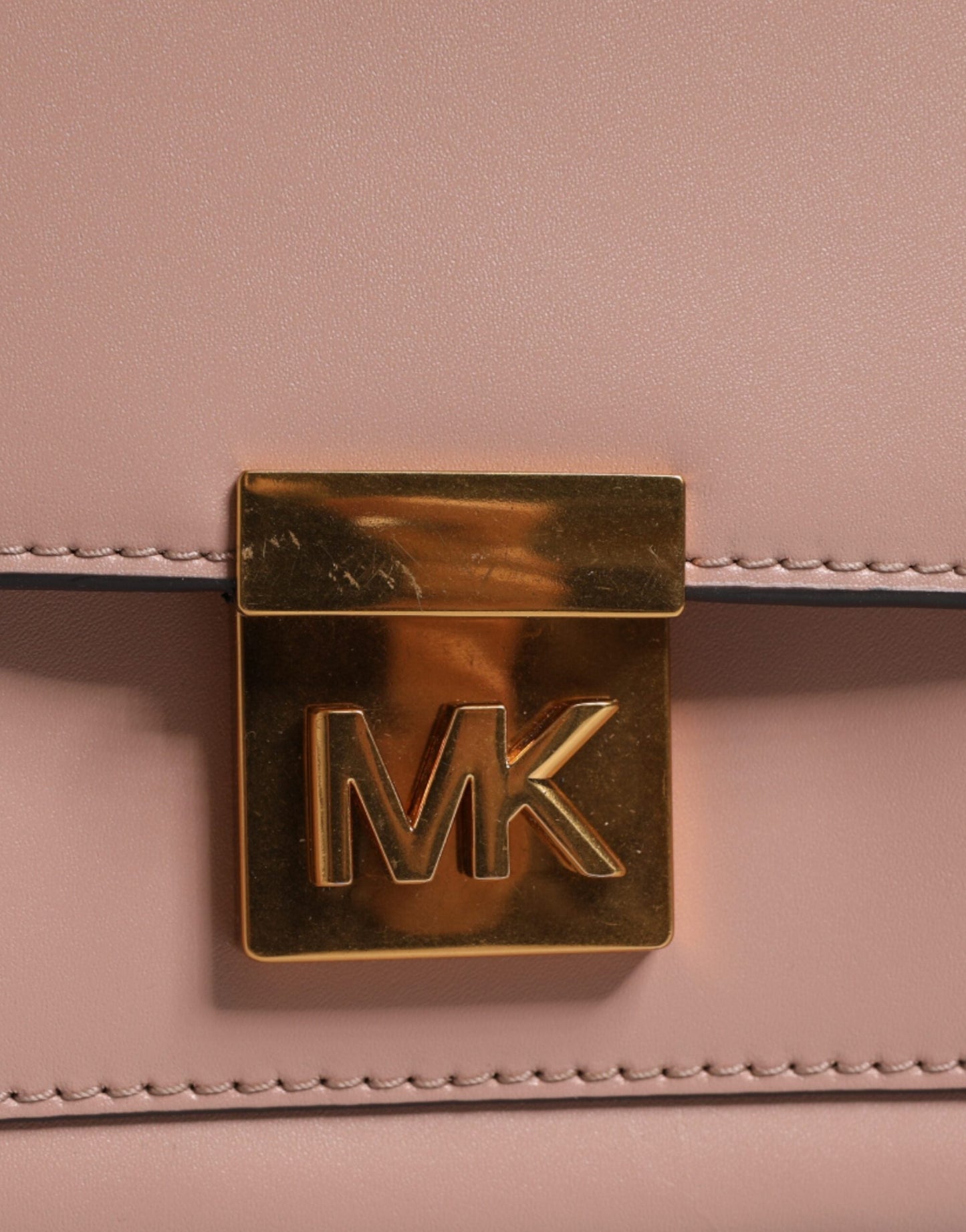 Pink Leather Logo Plaque Crossbody MINDY Bag