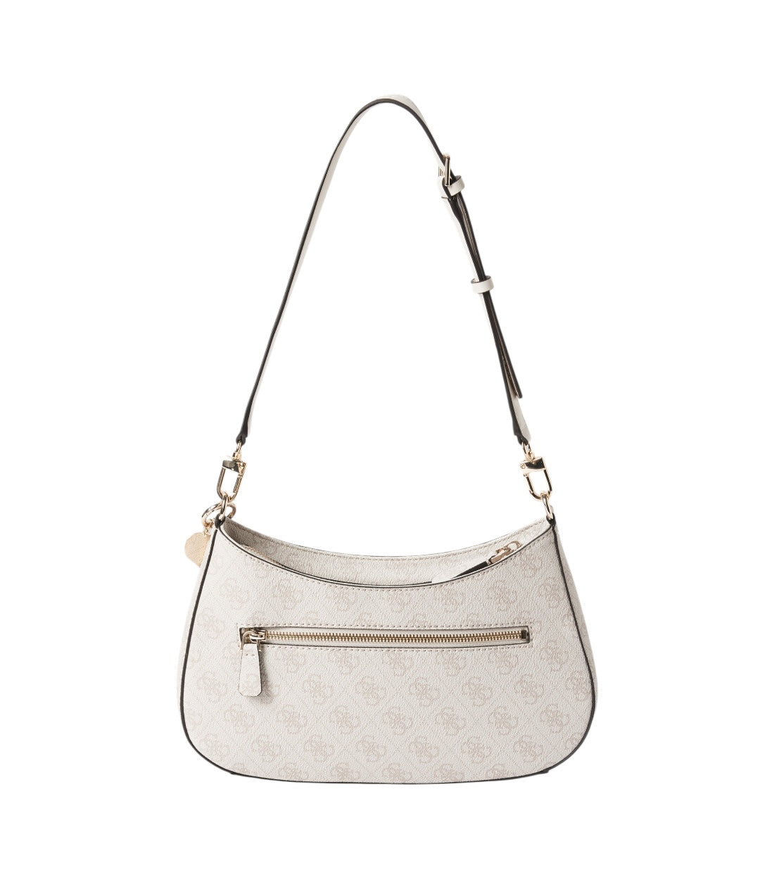 Beige noelle handbag with label application