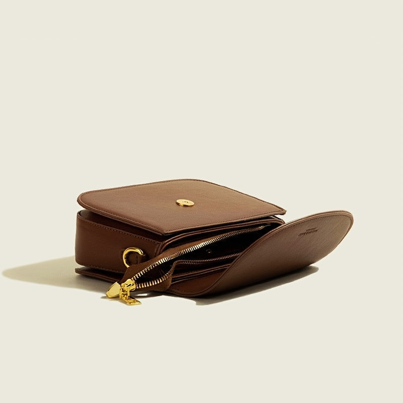 Retro Schoudertas – Elegant & Compact with gold details