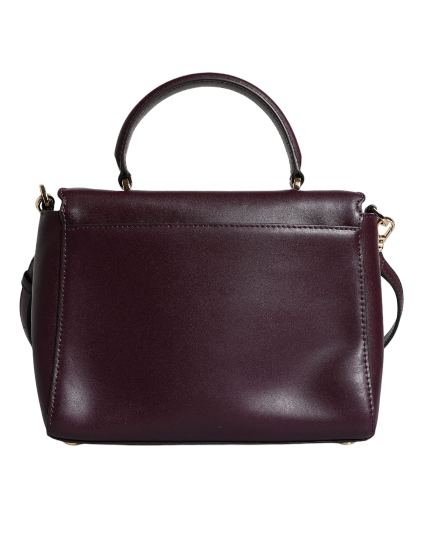 Purple leather logo plaque crossbody mindy bag