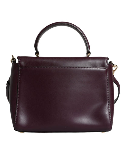 Purple leather logo plaque crossbody mindy bag