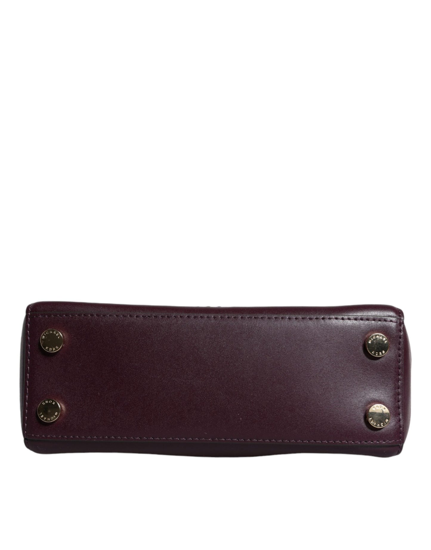 Purple leather logo plaque crossbody mindy bag