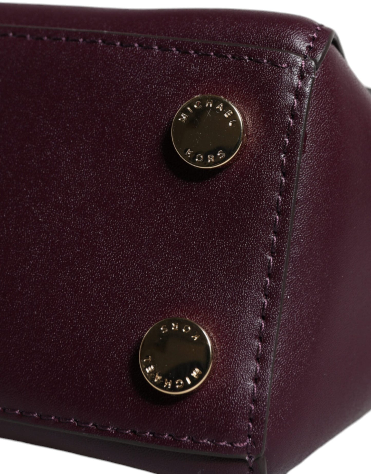 Purple leather logo plaque crossbody mindy bag