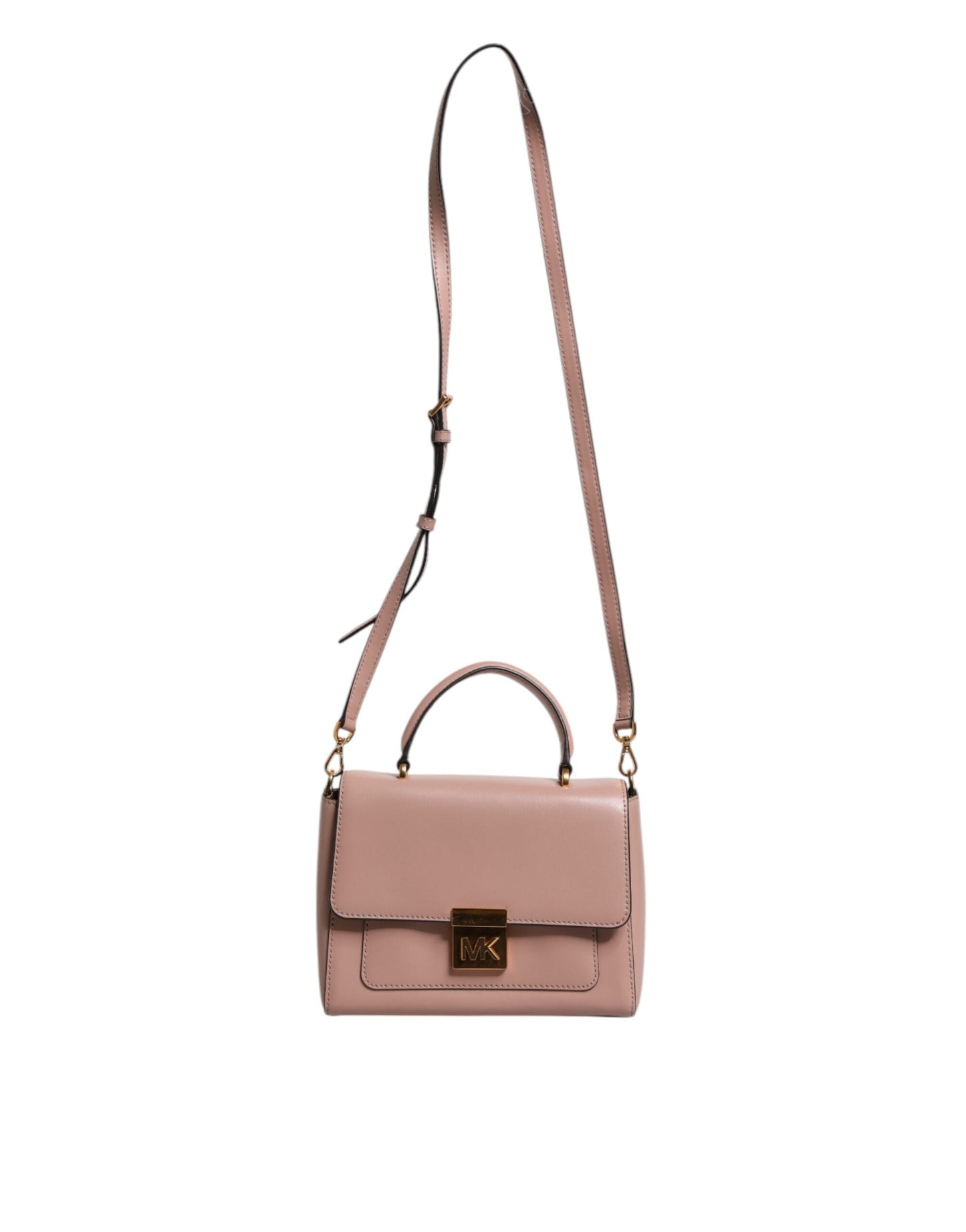 Pink Leather Logo Plaque Crossbody MINDY Bag