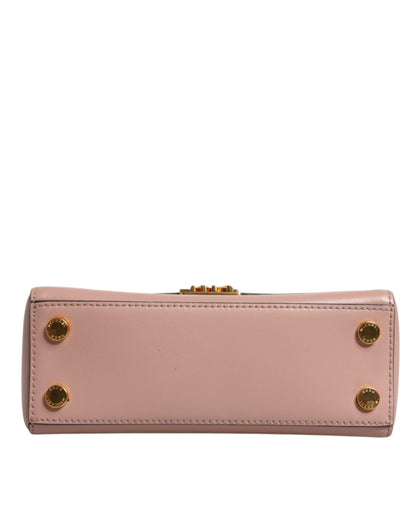 Pink Leather Logo Plaque Crossbody MINDY Bag