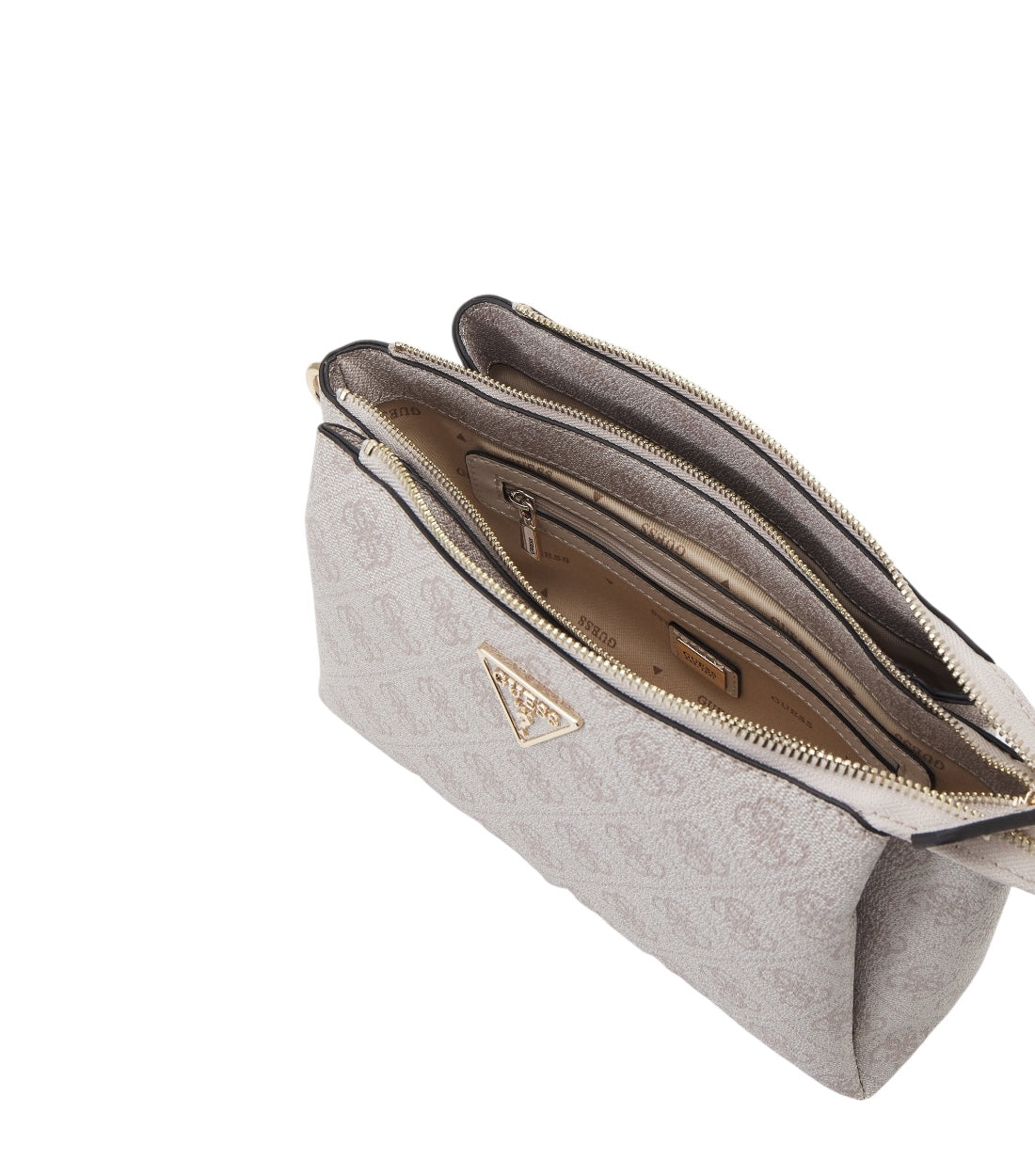 Pink Noelle Tri-Compartment Xbody Shoulder Bag