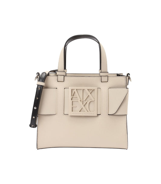 Beige borsa tote handbag