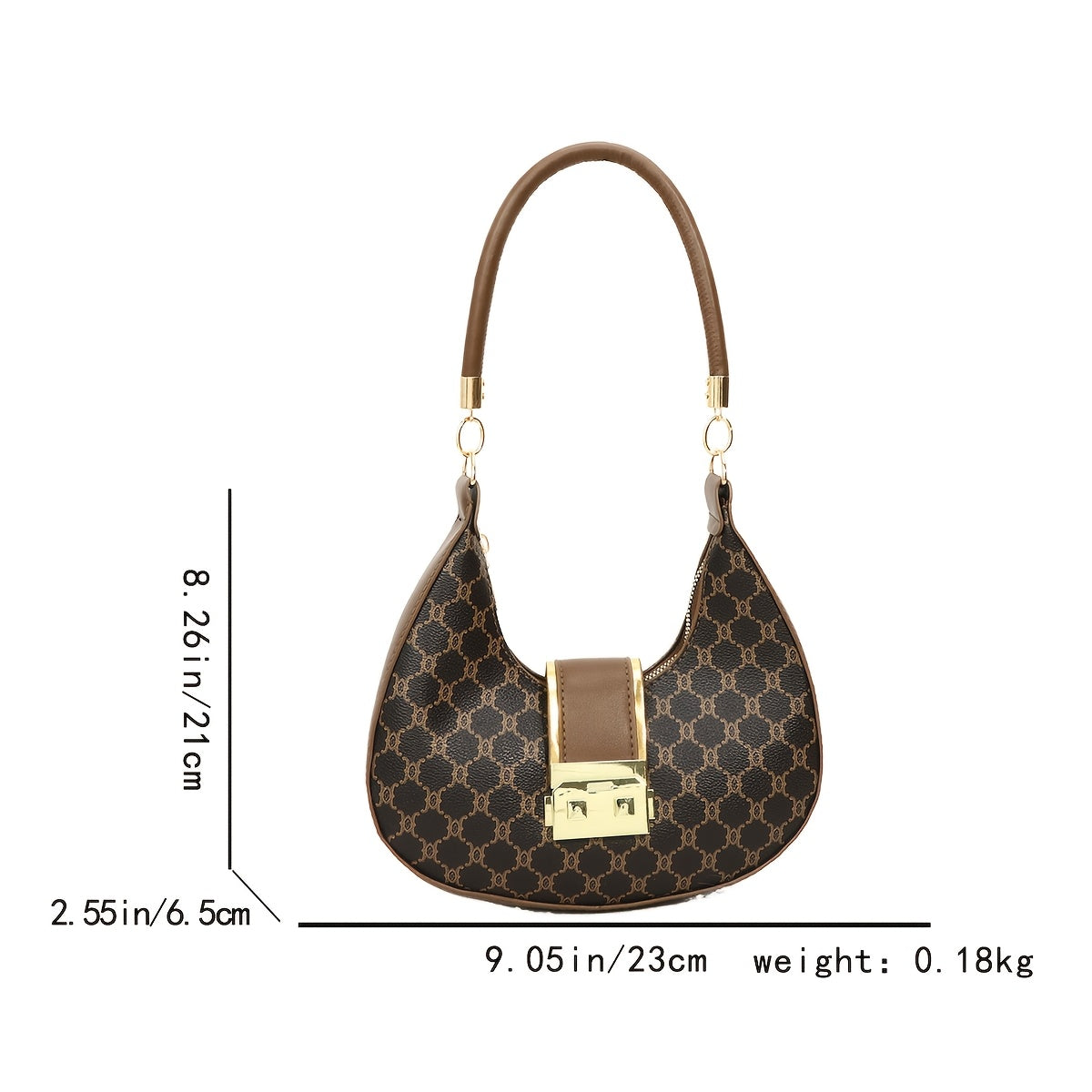 Geometric Schoudertas – Elegant design with gold details