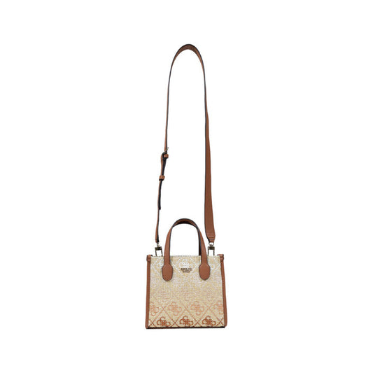 Beige Silvana 2 Comp MINI TOTE TAS